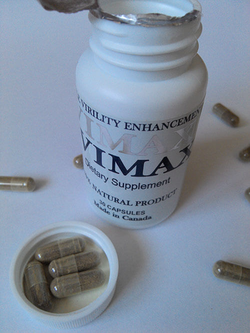 Otvorené balenie tabletiek Vimax