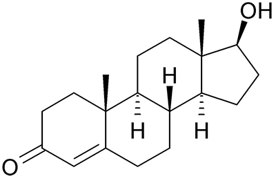 Testosterón - chemický vzorec