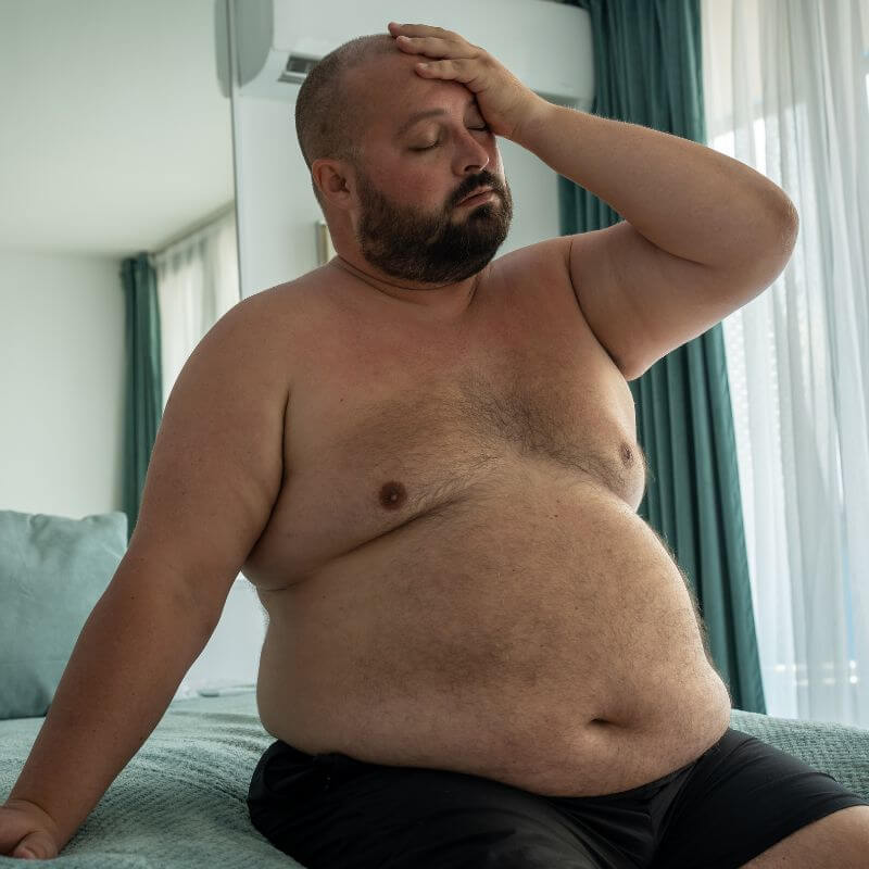 obézny muž v produktívnom veku
