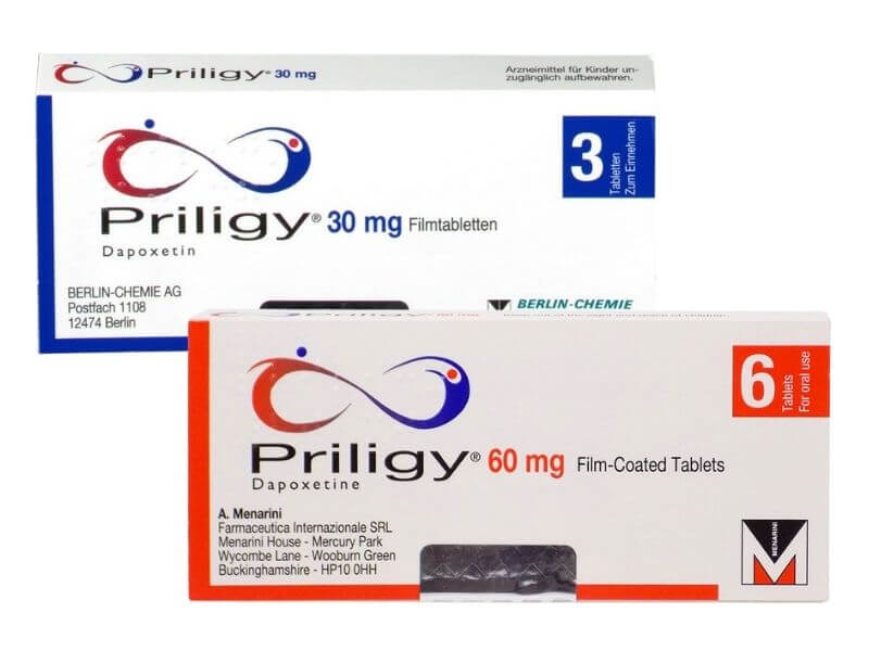dve rôzne balenia lieku Priligy