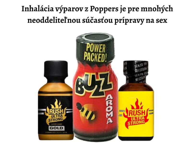 rôzne druhy fľaštičiek Poppers